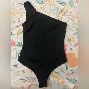 Intimately by Free People Black One-Shoulder Bodysuit‎
